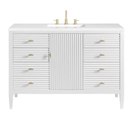 James Martin Vanities 48'' Vanity, Bright White 485-V48-BW